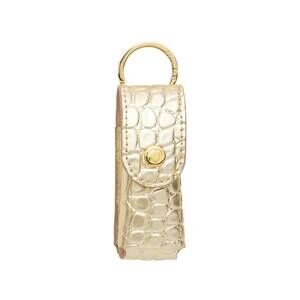 NEW OVENTURE smooch lipstick holder in gold croc